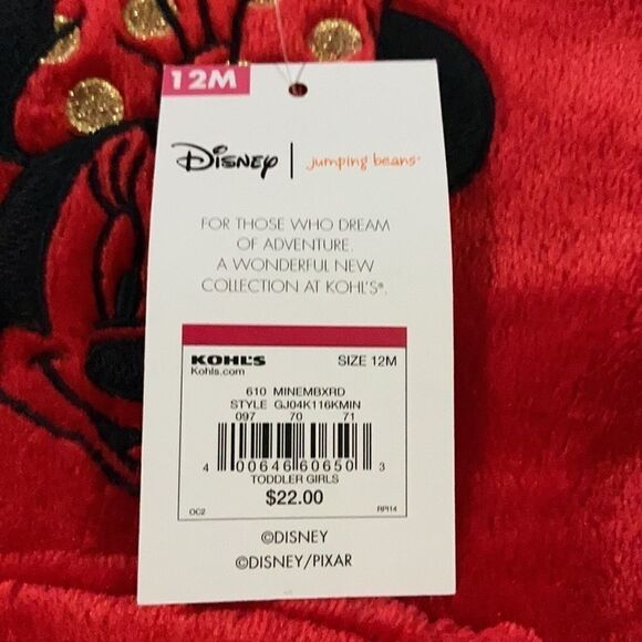 12M Unbelievably Soft Minnie Mouse Hoodie - Picture 3 of 5